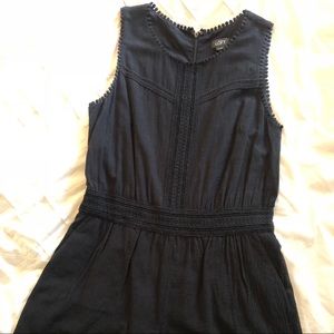 Black sleeveless Ann Taylor Loft romper